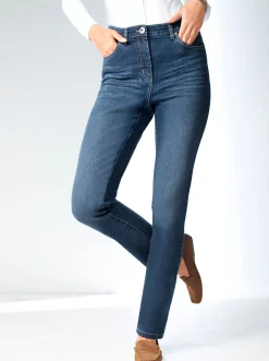 Stretch-Jeans in Used-Optik