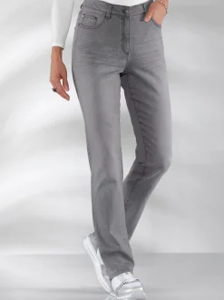 Stretch-Jeans in Used-Optik