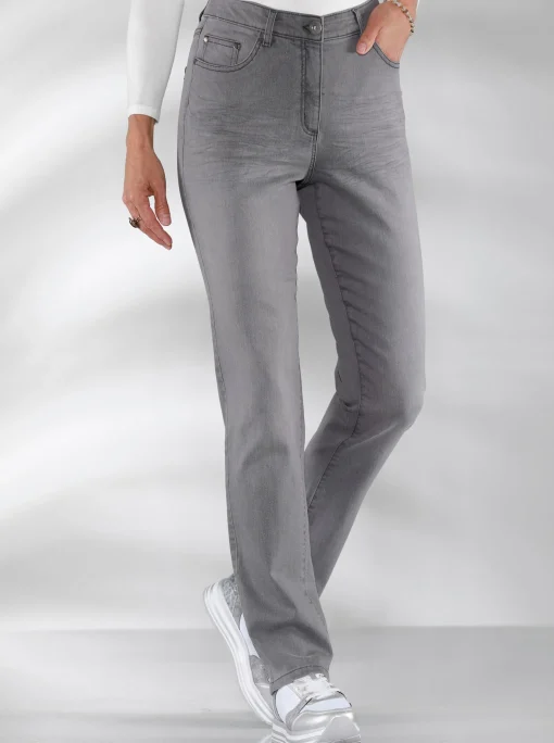 Stretch-Jeans in Used-Optik