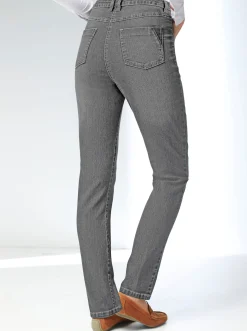 Stretch-Jeans in Used-Optik