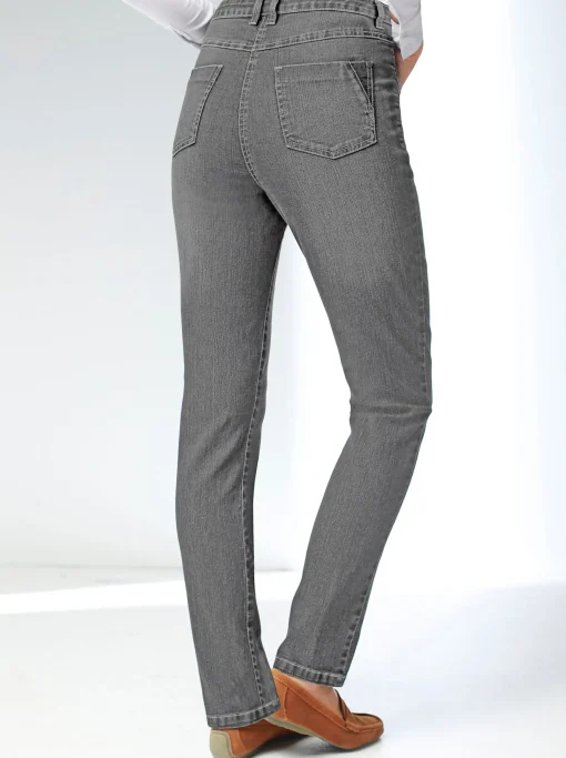 Stretch-Jeans in Used-Optik