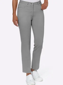 Stretch-Jeans mit Glitzersteinchen hinten