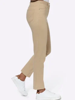 Stretch-Jeans mit Glitzersteinchen hinten