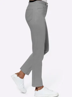 Stretch-Jeans mit Glitzersteinchen hinten