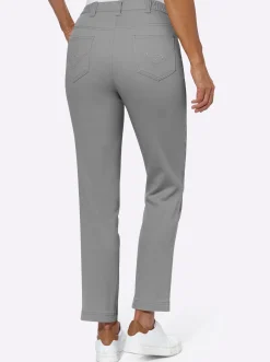 Stretch-Jeans mit Glitzersteinchen hinten