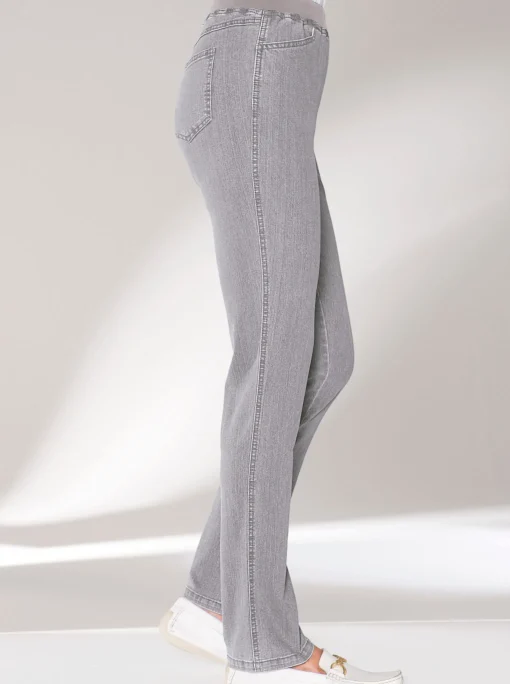 Stretch-Jeans mit Rundum-Dehnbund