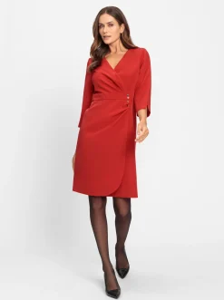 Stretchkleid in Wickel-Optik