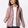 Strickfleecejacke mit seitlichen Strick-Einsätzen