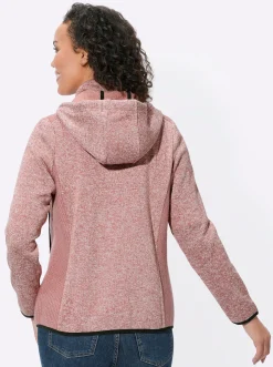 Strickfleecejacke mit seitlichen Strick-Einsätzen