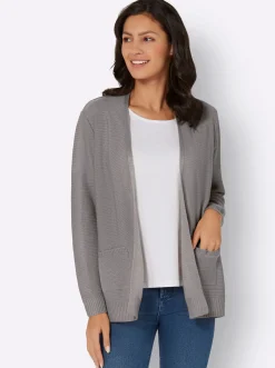 Strickjacke im Linksstrick-Muster