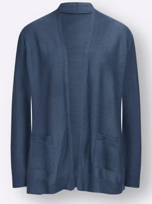 Strickjacke im Linksstrick-Muster