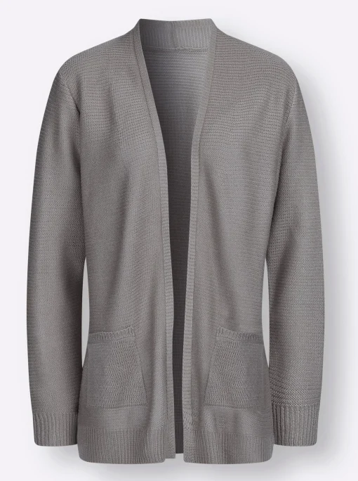 Strickjacke im Linksstrick-Muster