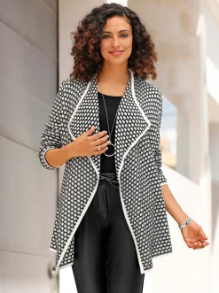 Strickjacke im Struktur-Strickmuster