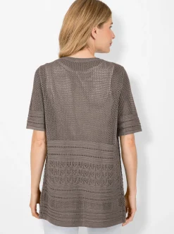 Strickjacke in Ajourstrick