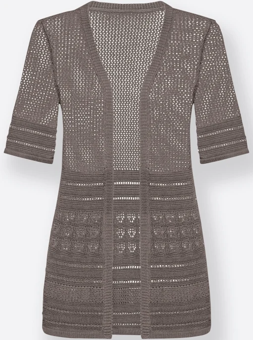 Strickjacke in Ajourstrick