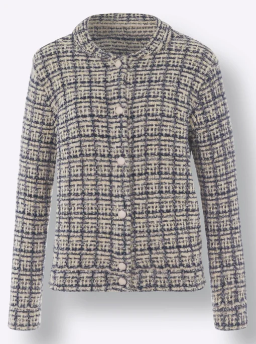 Strickjacke in Blousonform
