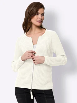 Strickjacke in dezentem Glanz