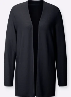 Strickjacke in modisch längerer Schnittform