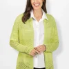 Strickjacke mit Ajour-Muster