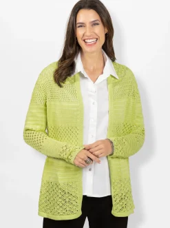 Strickjacke mit Ajour-Muster