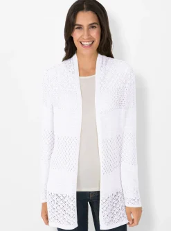 Strickjacke mit Ajour-Muster