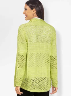 Strickjacke mit Ajour-Muster