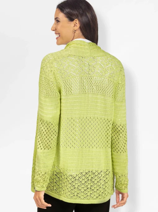 Strickjacke mit Ajour-Muster