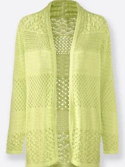 Strickjacke mit Ajour-Muster