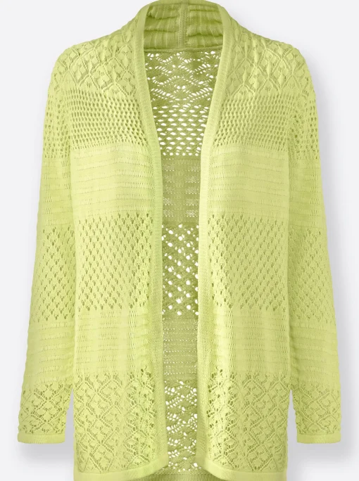 Strickjacke mit Ajour-Muster