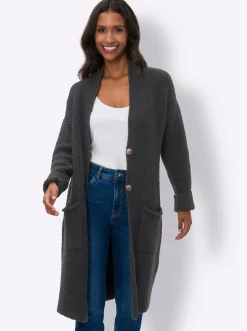 Strickjacke mit aufgesetzten Taschen