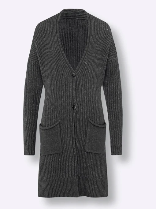 Strickjacke mit aufgesetzten Taschen
