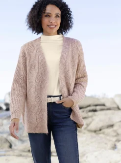 Strickjacke mit Bindegürtel