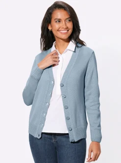 Strickjacke mit farblich abgestimmten Knöpfen