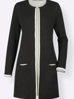 Strickjacke mit fixiertem Ärmelaufschlag