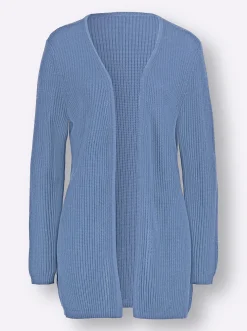 Strickjacke mit gerippten Abschlüssen