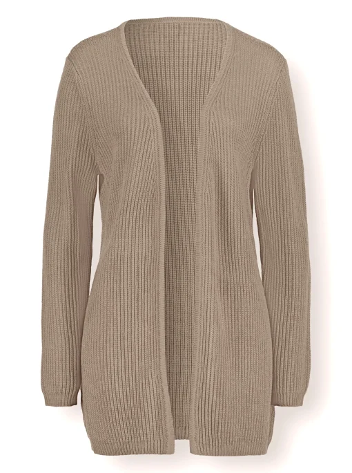 Strickjacke mit gerippten Abschlüssen