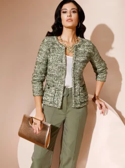 Strickjacke mit Hakenverschluss
