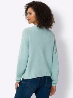 Strickjacke mit Knöpfen in Holz-Optik