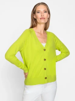 Strickjacke mit Knöpfen in Horn-Optik