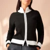 Strickjacke mit Kontrast-Akzenten