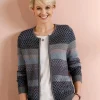 Strickjacke mit Reißverschluss, Jacquard