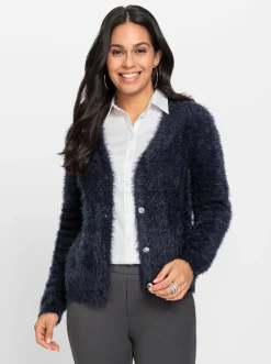 Strickjacke mit Schmuckknöpfen