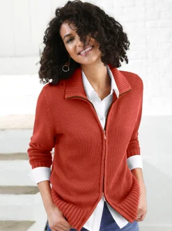 Strickjacke mit 2-Wege-Reißverschluss
