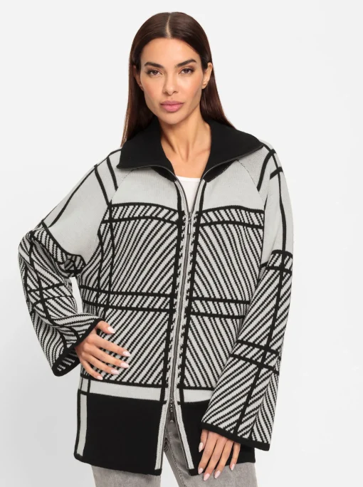 Strickjacke mit 2-Wege-Reißverschluss