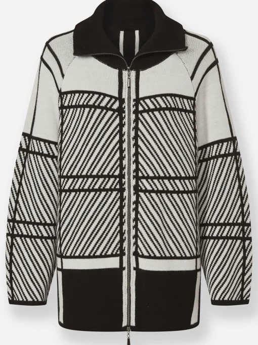 Strickjacke mit 2-Wege-Reißverschluss