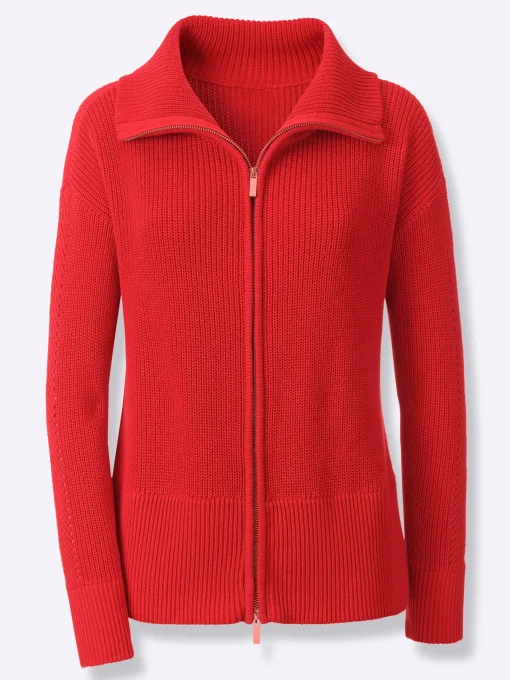 Strickjacke mit 2-Wege-Zipper