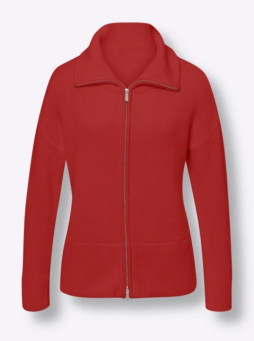 Strickjacke mit 2-Wege-Zipper