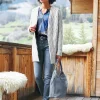 Strickjacke mit Zopfmuster allover
