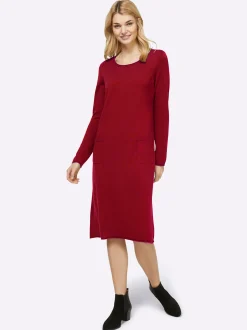 Strickkleid im Viskose-Baumwoll-Mix