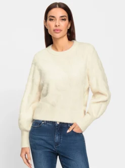 Strickpullover mit Ballon-Ärmel